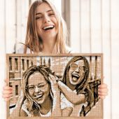 Personalized Bricked Photo Mosaic Size S (20*20 inches)