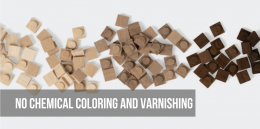 Custom bricked mosaic portrait made of natural wood