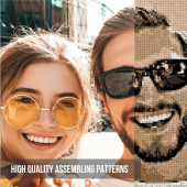 Personalized Bricked Photo Mosaic Size S (20*20 inches)